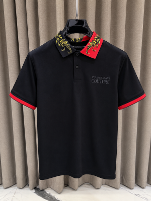 Versac_e Premium Black Red Polo