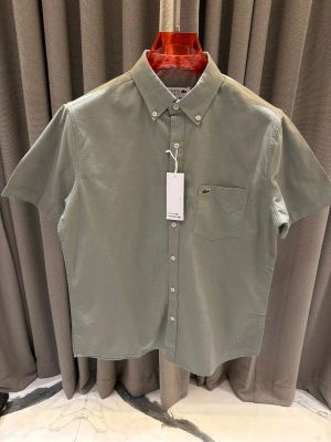 Lacost_e Chest Logo Half Sleeves Shirt Pista Green