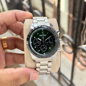 Seiko Prospex Speedtimer Chronograph  silver -green 
