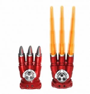 Superhero Hand Gloves for Kids Wolverine Claws with Colorful Spinning Spark Super-Hero Action Toy for Boys & Girls Extendable Glowing Fingers Sound Effects & Role Play Toys (1 Hand)