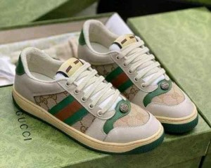 Gucc i Screener GG Sneaker Beige Green