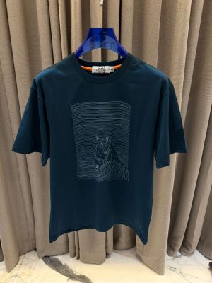 Herme_s Middle Brand Print Round Neck T-shirt 