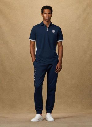 Hacket t Navy Premium Polo Tshirt With 240 gsm interlock cotton lycra fabric and Collar&Back Design & Embroidery Logo 4306