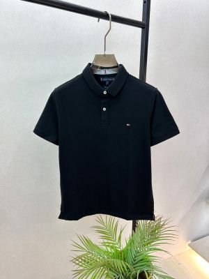 Tommy_Hilfiger Black Polo Premium Collar Neck T-shirt F3754-BL