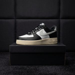 NIK.E AIRFORCE 1 LOW WHITE LIGHT SILVER COCONUT MILK BLACK