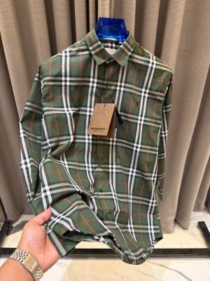  Burberr_y Signature Full Sleeves Shirt GreeN