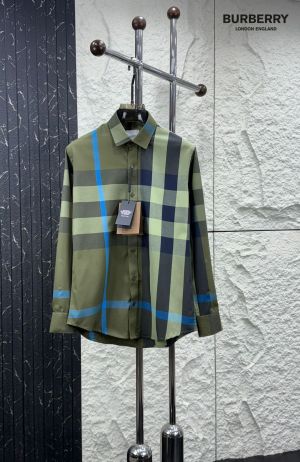  Burberr_y Signature Full Sleeves Shirt Green