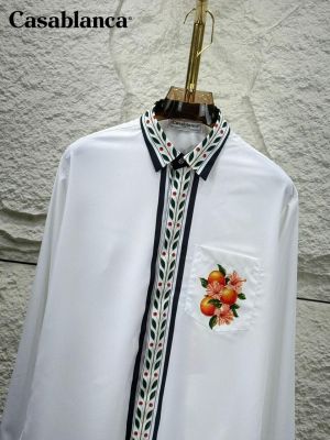Casablanca Signature Logo Full Sleeves Shirt White 