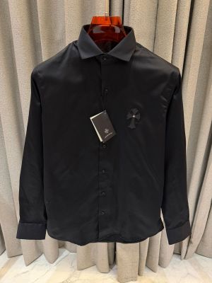 Chrome Heart Chest Logo Full Sleeves Shirt Black