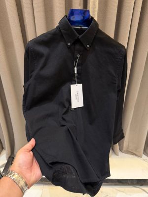 Calvin Klei_n Chest Logo Full Sleeves Shirt Black