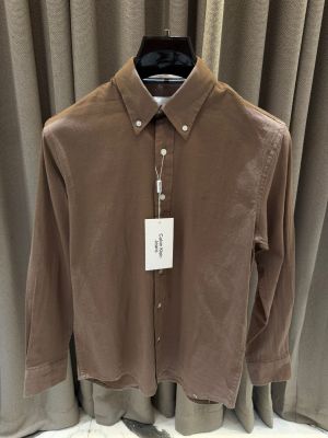 Calvin Klei_n Chest Logo Full Sleeves Shirt Light Brown