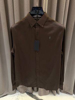 All Saints Full Sleeves Shirt Dark Brown