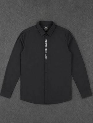 Arman_i Exchange Chest Logo Full Sleeves Shirt Black