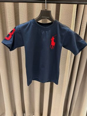 No return Ralp_h Lauren imported Kids Tshirt English Blue 
