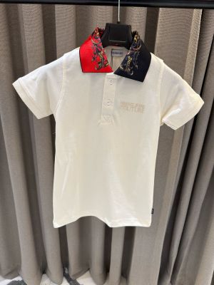 No return Versace Imported kids Polo Tshirt Cream 