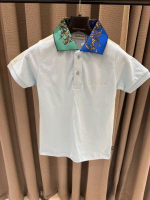 No return Versace imported kids Polo t-shirt Sky blue 