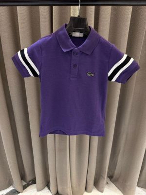 No return Lacost_e imported kids Polo t-shirt purple 