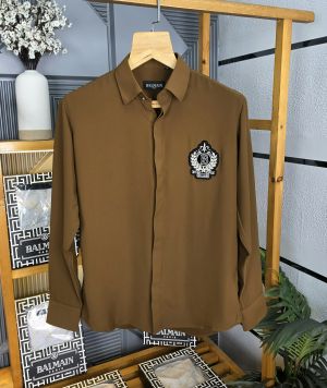 Bm Pocket Logo Shirt Coffee K236-CF