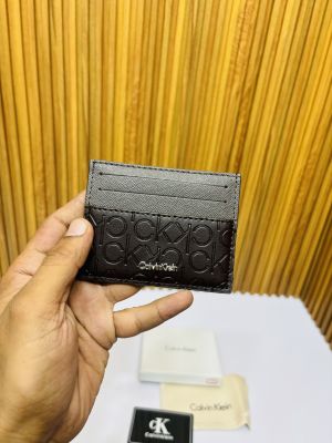 105 CK CALVIN KLEI_N PREMIUM QUALITY CARD HOLDER WALLET BROWN 