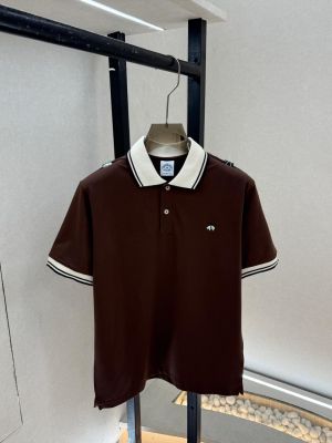 Brooks Brothers Brown Embroidery Logo Premium Collar Neck Polo T-shirt With Brand Box Packing F3768-BR