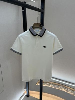 Lacost e Cream Polo Premium Collar Neck T-shirt F3758-C2