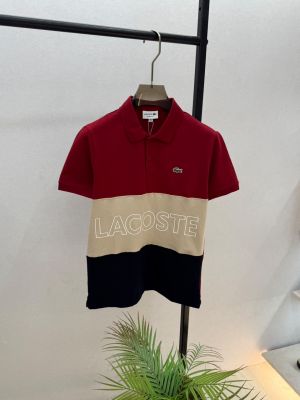 Lacost e Red Polo Premium Collar Neck T-shirt F3861-RE