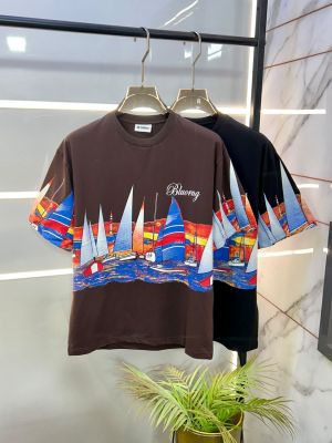 Bluorng Brown Drop Shoulder Super Premium Round Neck T-shirt F3821-BR