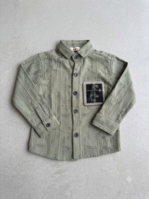 Boys Partywear C Green Shirt