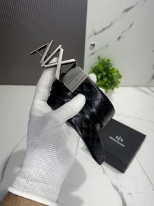 Arman_i exchange Ax-007 grey buccal monogram design reversible belt with og box 