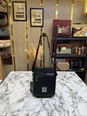 Hugo Bos_s Premium Crossbody Side Bag Black (3702)