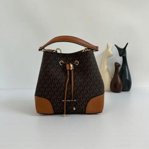 Michael Kor_s Mercer Premium Quality Bucket Bag With Dust Bag (Brown) (V-198)