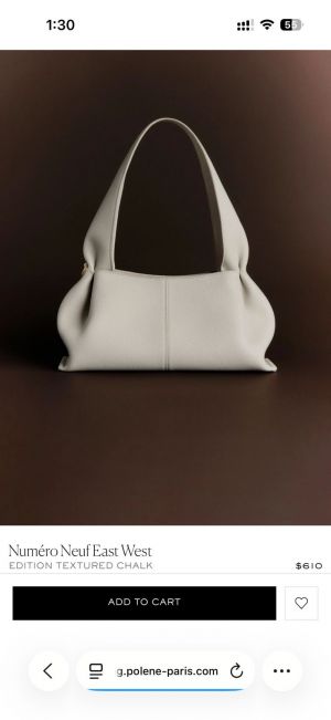 Polenee Numero Neuf East West Shoulder Bag With Original Box