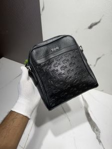 Lacost_e 2005 all over monogram design side bag 
