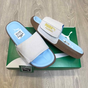 WMNS Pum.a Leadcat Palermo Grey Blue Brown Slides