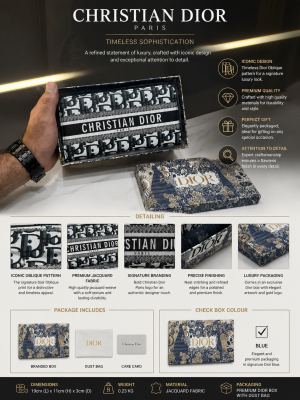 CHRISTIAN DIO.R ZIPER WALLET ONLIQUE EMBROIDERY PREMIUM WITH OG BOX PACKING