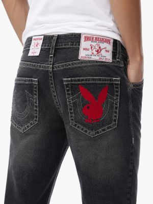 True Religion Dark Green Bootcut Premium Imported Stretchable Lycra Fabric Denim with Back Pocket Embroidered Design 4227