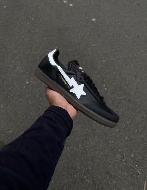 ADIDA.S SAMBA BAPE BLACK WHITE BLACK SNEAKER