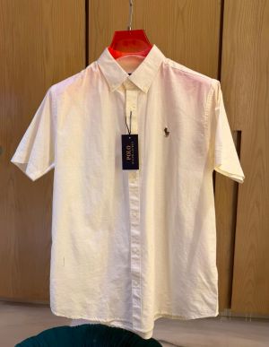 RALP-H LAUREN POLO STORE ARTICLE IMPORTED leelan fabric SHIRT CREAM COLOUR