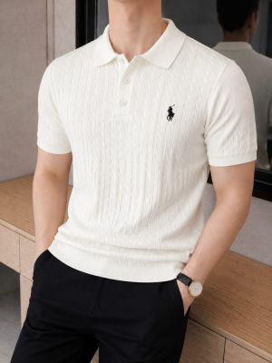 Ralp h Lauren Polo Imported knitted White Super Premium Collar Neck T-shirt F3560-WH