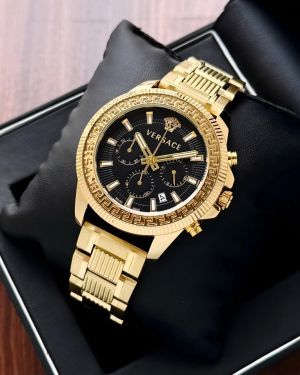 VERSAC E GRACE MENS CHRONOGRAPH WORKING GOLD BLACK 454