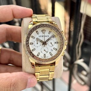 VERSAC E GRACE MENS CHRONOGRAPH WORKING GOLD WHITE 457