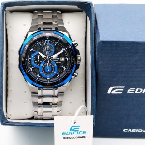 EDIFICE CASIO SILVER BLUE PREMIUM QUALITY