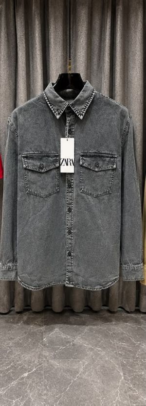 SALE ZAR_A GREY PREMIUM DENIM SHIRT