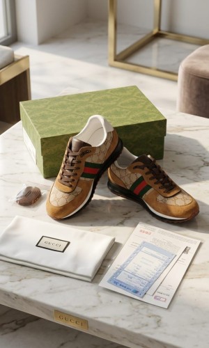 Gucc i Re Motion Canvas Beige Dark Brown