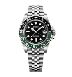 SEIK O GMT MASTER 2 SPRITE EDITION BACK OPEN SWISS MOVEMENT WORKING LIKE AUTO 495