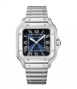 Cartier Santos Silver Blue 35mm