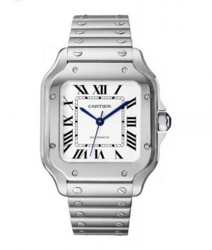 Cartier Santos Silver White 35mm