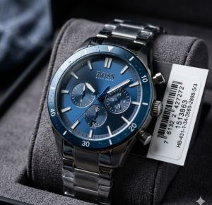 BOS S TROPER CHRONOGRAPH WATCH SIL BLUE  HVY 11 [6]