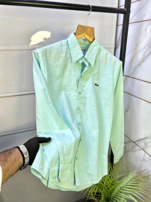 Sale Lacost e Mint Linen Embroidery Logo Premium Shirts F2708-MI