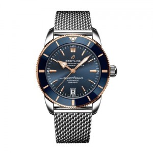 Breitling Super Ocean Silver Blue R G OPEN BACK